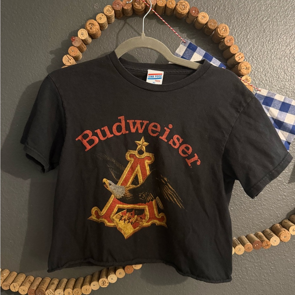 Junk Food Clothing Black Budweiser Short Sleeve Tee